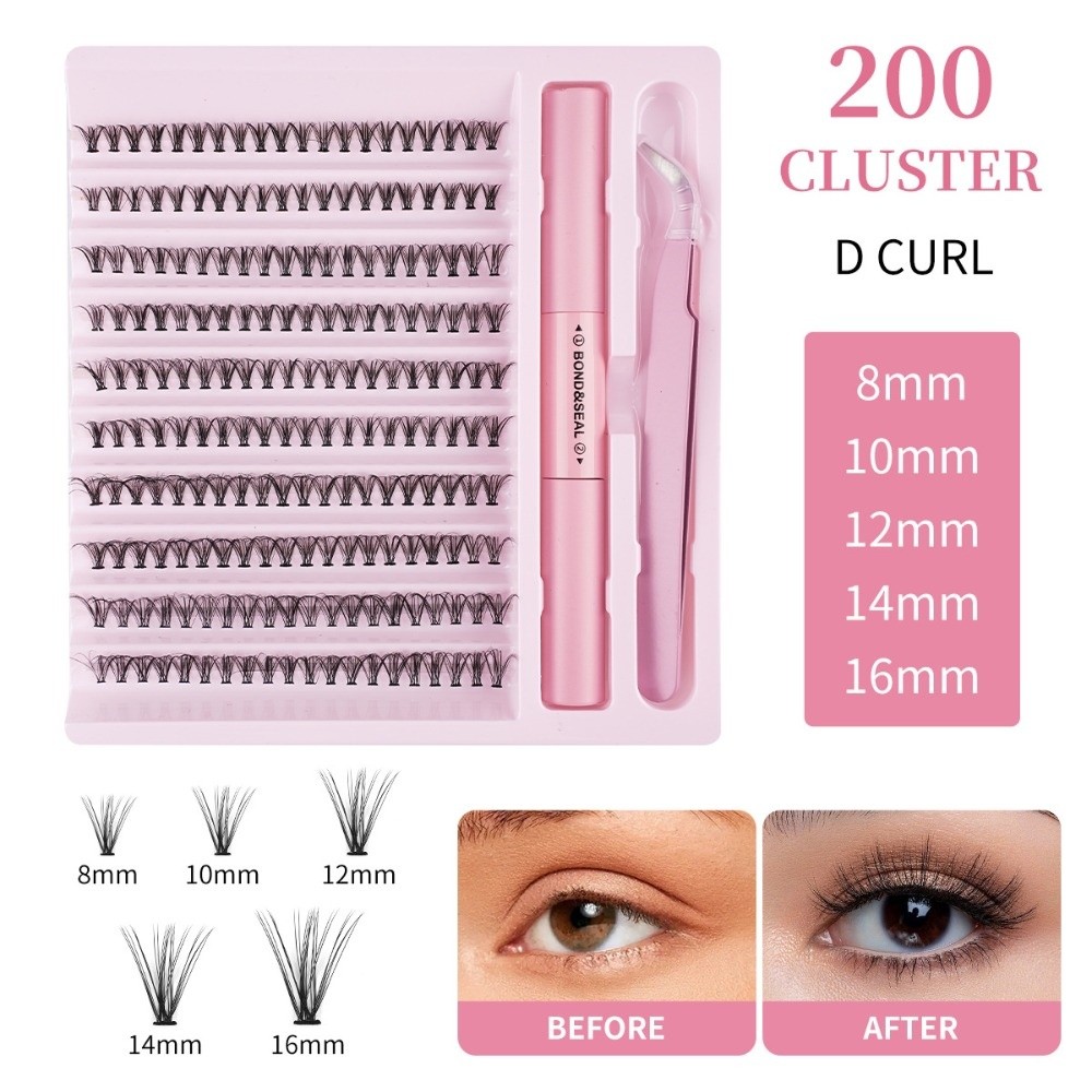 Eyelash Extension Wispy Look - New Bond and Seal False Eyelashes