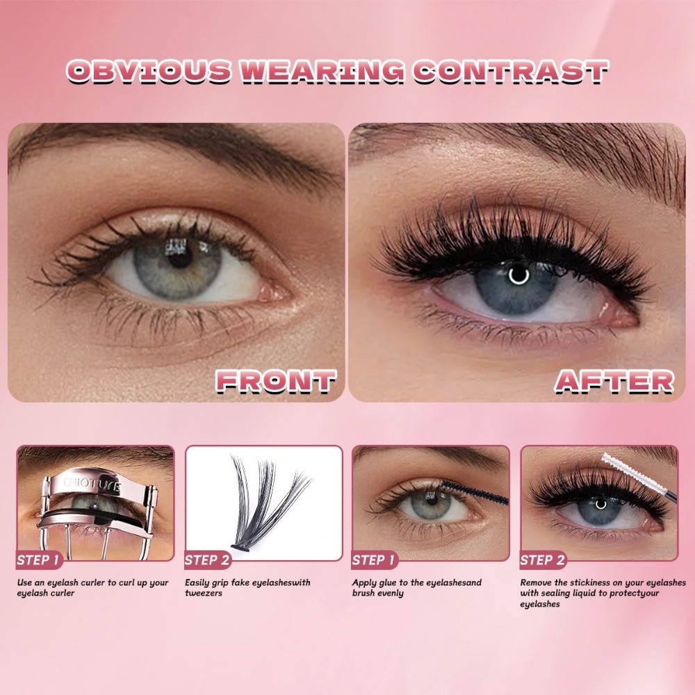 8-16mm Length False Eyelashes  - Eyelash Extension Wispy Look reseña y precio