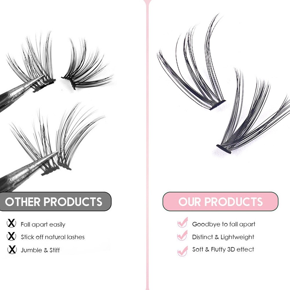 8-16mm Length False Eyelashes  - Eyelash Extension Wispy Look reseña y precio