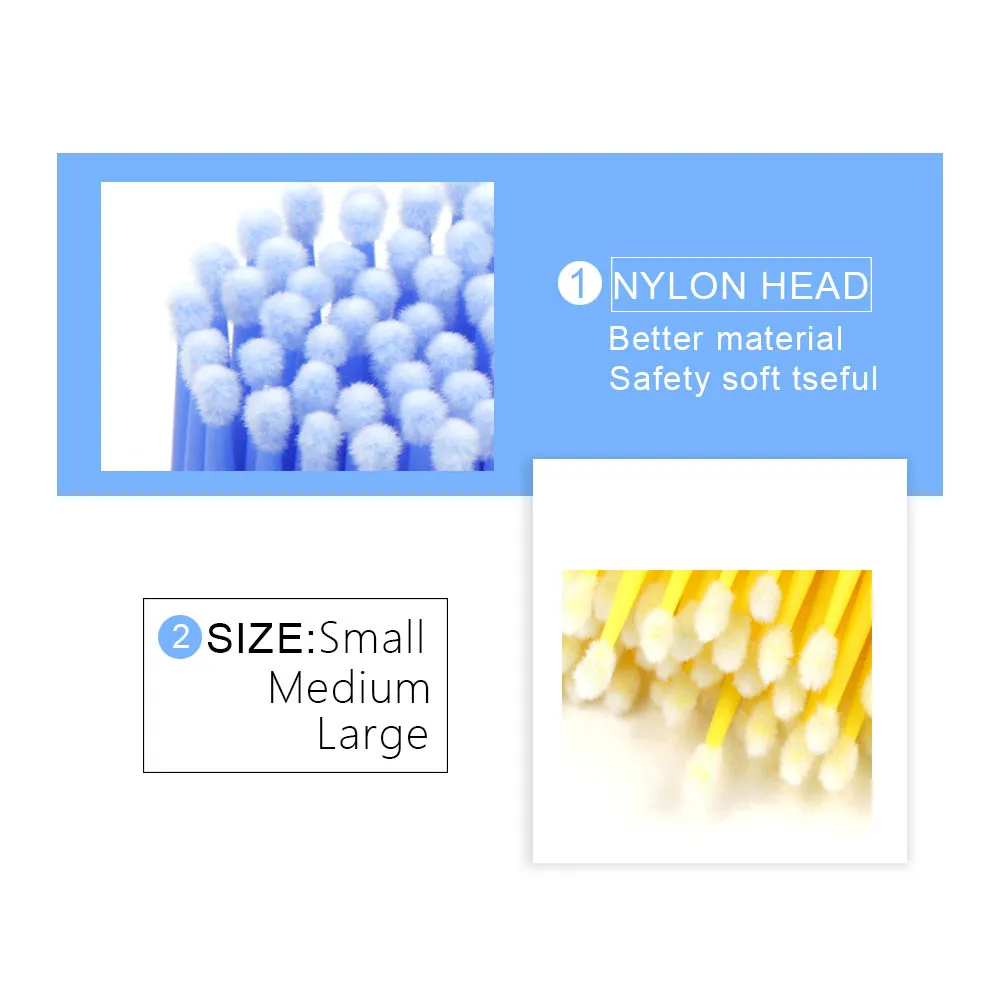 100pcs Disposable MicroBrush E - Eyelash Extension Remover reseña y precio