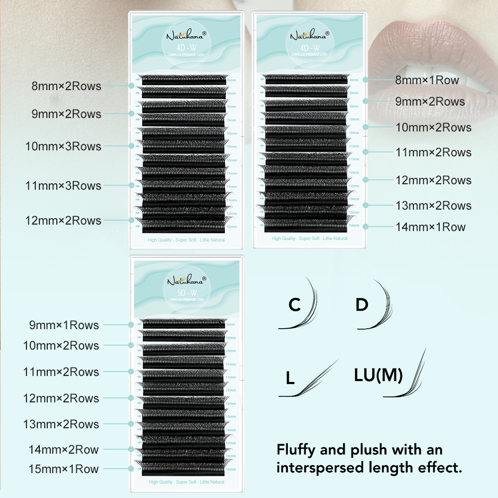 NATUHANA 3D/4D/5D Camellia Las - Eyelash Extension Wispy Look reseña y precio