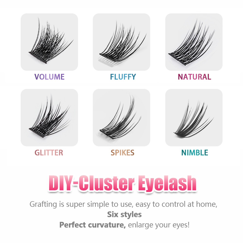MASSCAKU Lash Clusters DIY Eye - Eyelash Extension Wispy Look reseña y precio