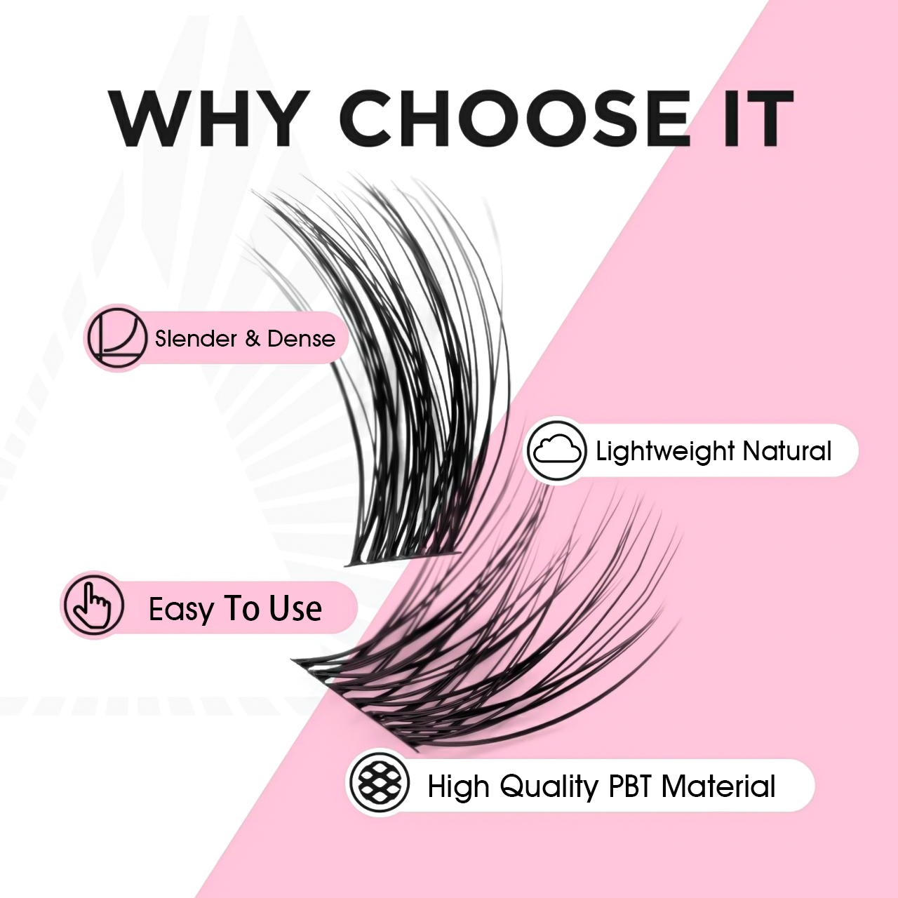 MASSCAKU Lash Clusters DIY Eye - Eyelash Extension Wispy Look reseña y precio