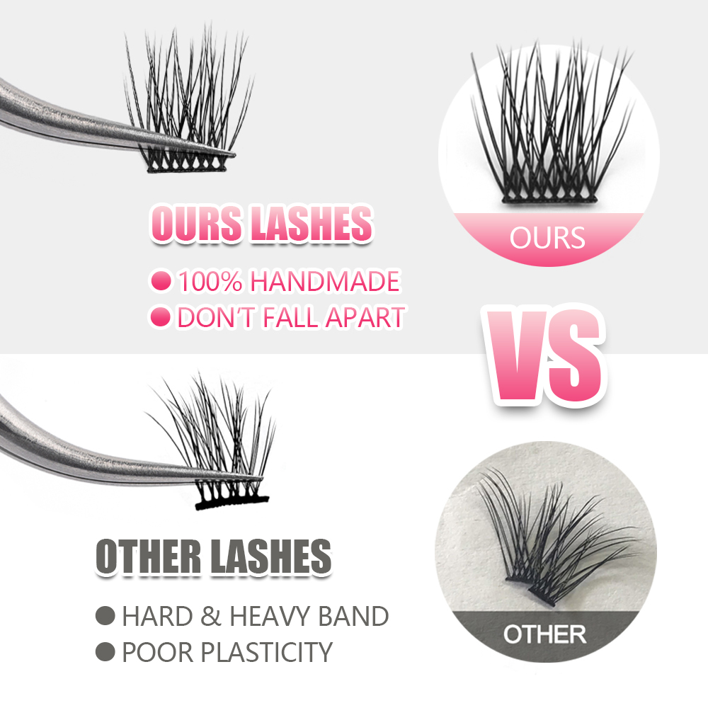 MASSCAKU Lash Clusters DIY Eye - Eyelash Extension Wispy Look reseña y precio