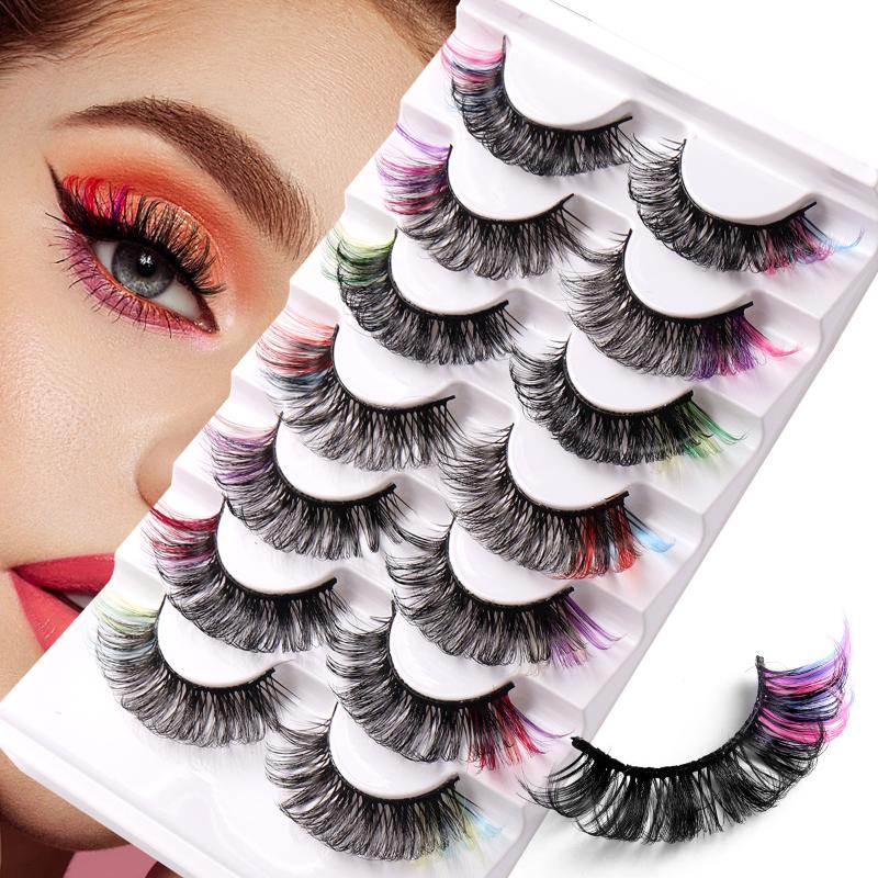 7 Pairs Colorful False Eyelash - Eyelash Extensions reseña y precio