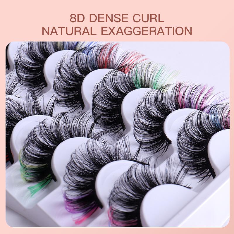 7 Pairs Colorful False Eyelash - Eyelash Extensions reseña y precio