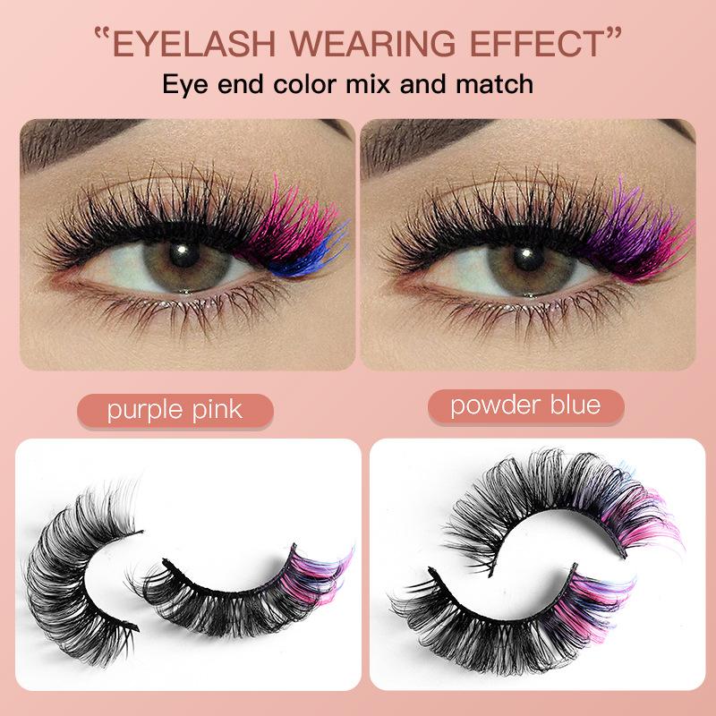 7 Pairs Colorful False Eyelash - Eyelash Extensions reseña y precio