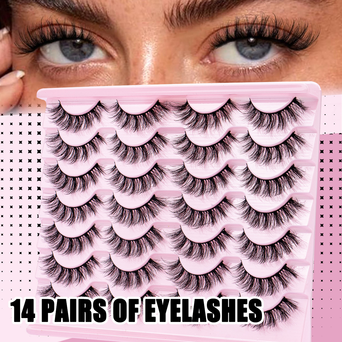 Cat Eye Lashes Faux Mink Eyela - Eyelash Extension Wispy Look reseña y precio