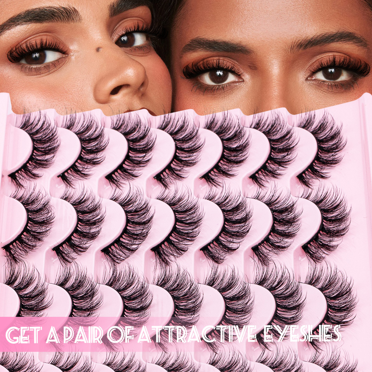 Cat Eye Lashes Faux Mink Eyela - Eyelash Extension Wispy Look reseña y precio
