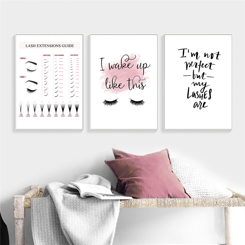 Lash Extensions Guide Poster M - Eyelash Extension Quotes reseña y precio