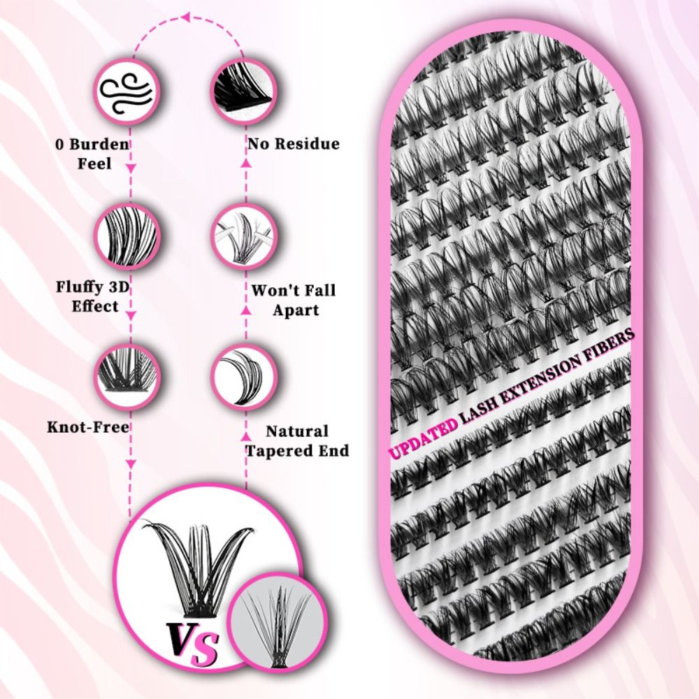 9-16mm Length False Eyelashes  - Eyelash Extension Wispy Look reseña y precio