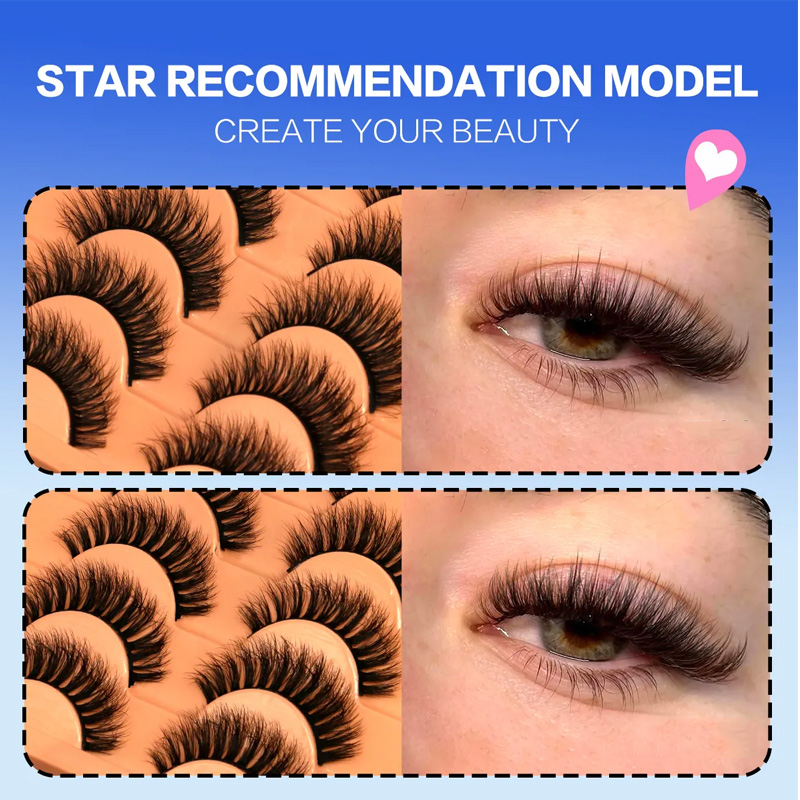 10 Pairs Lashes 6D Faux Mink E - Faux Mink Lash reseña y precio
