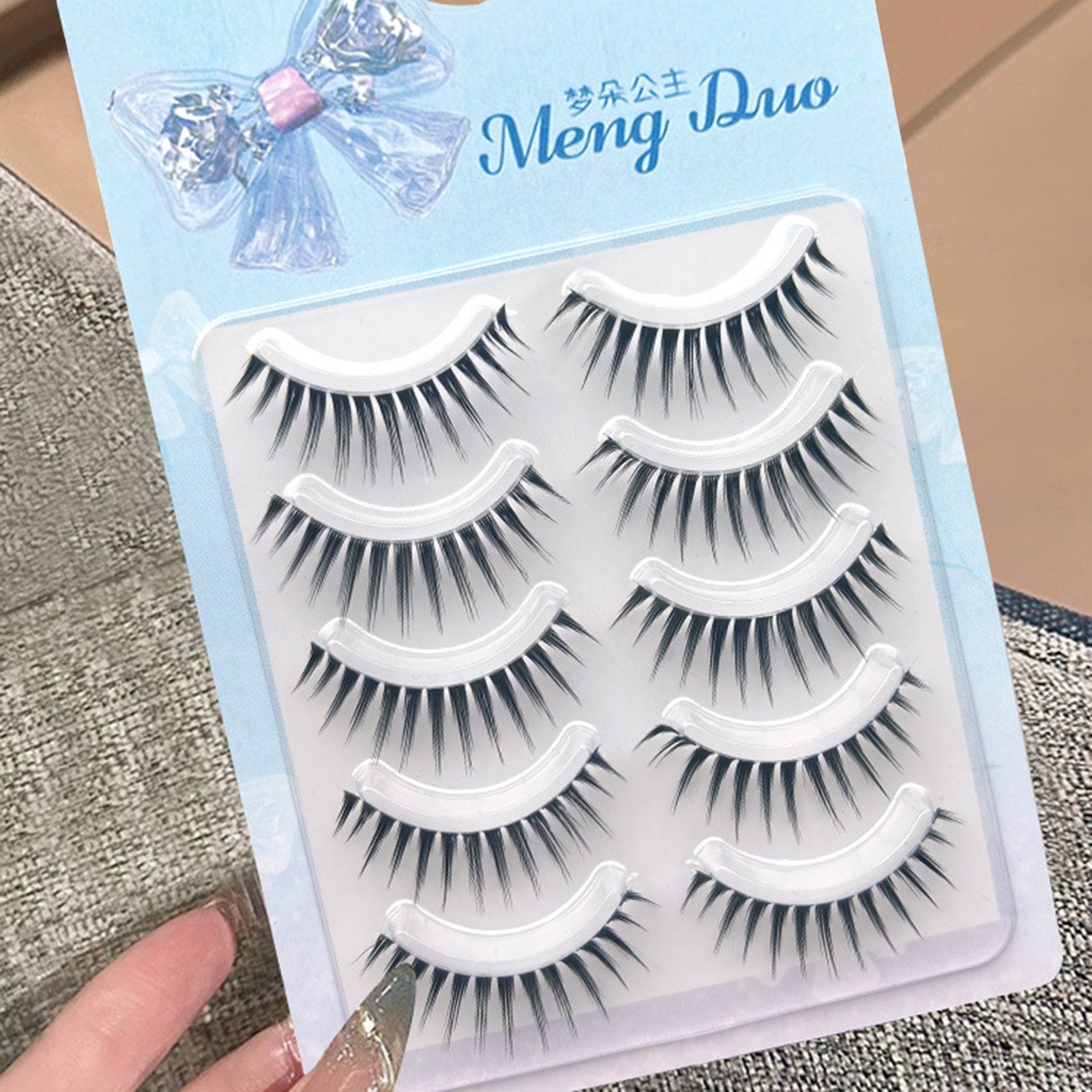 5 Pair One-Piece Thick Wispy F - Eyelash Extension Wispy Look reseña y precio