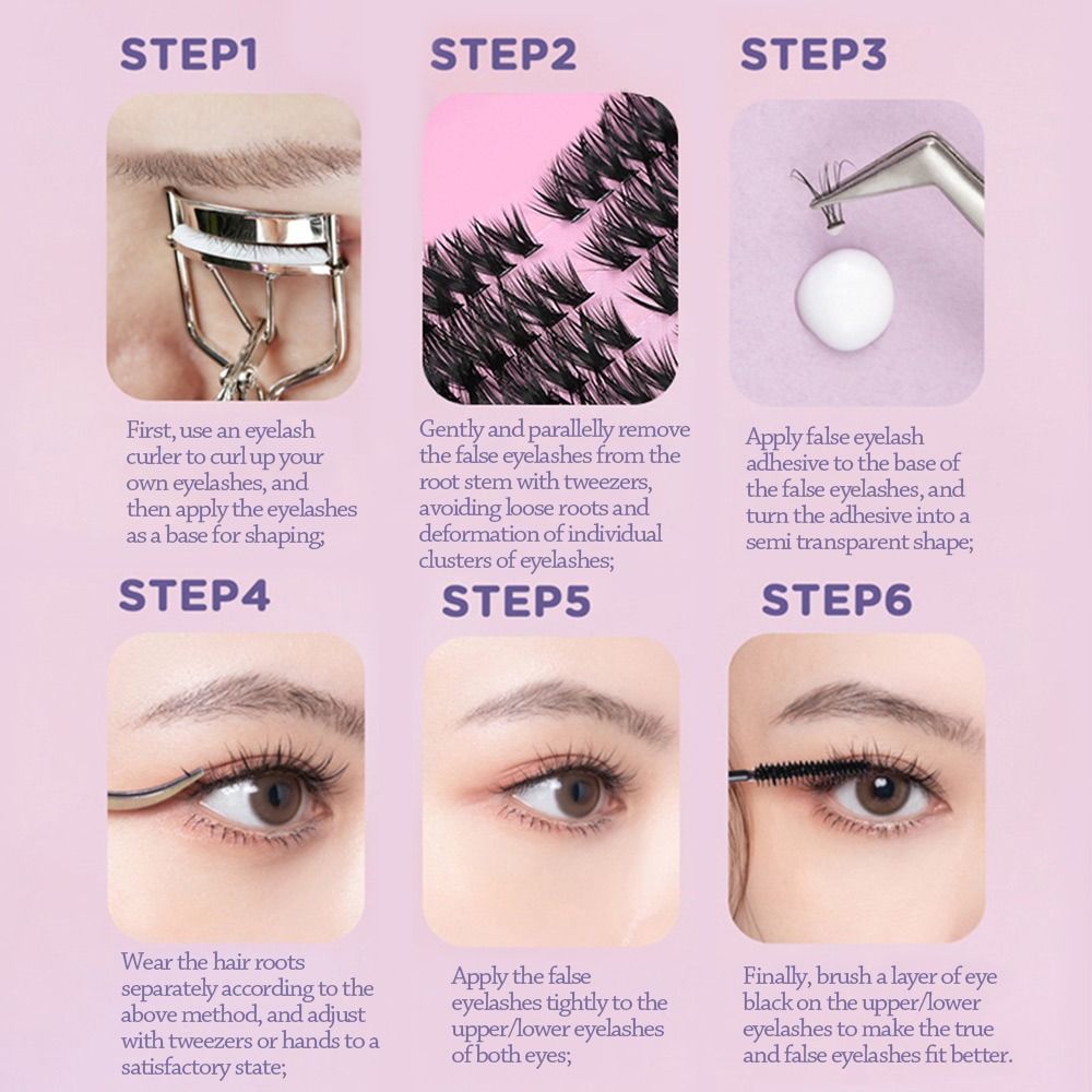 12 Rows Natural Look False Eye - Eyelash Extension Wispy Look reseña y precio
