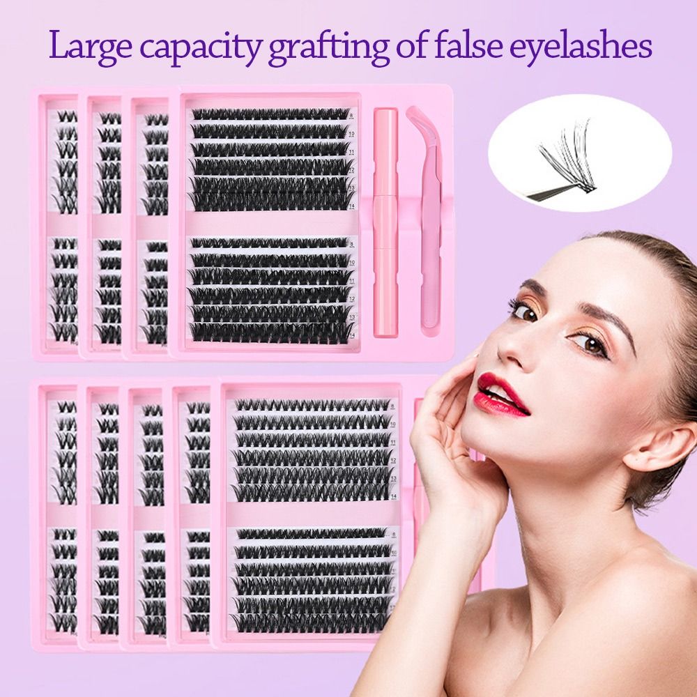 12 Rows Natural Look False Eye - Eyelash Extension Wispy Look reseña y precio