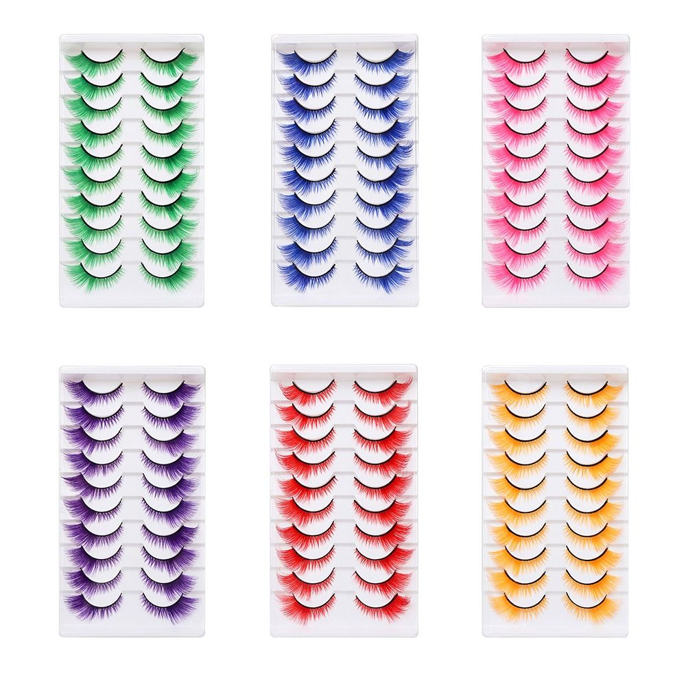10 Pairs Colorful Colored Lash - Faux Mink Lash reseña y precio