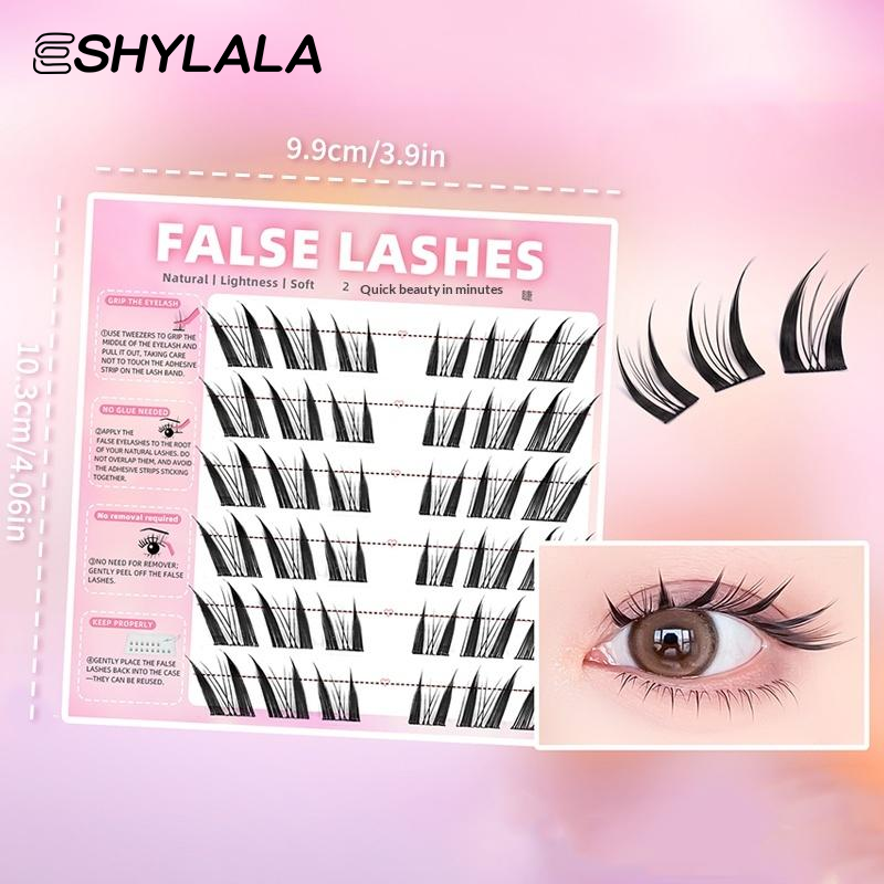 Dense False Eyelashes 6 Rows N - Eyelash Extension Wispy Look reseña y precio