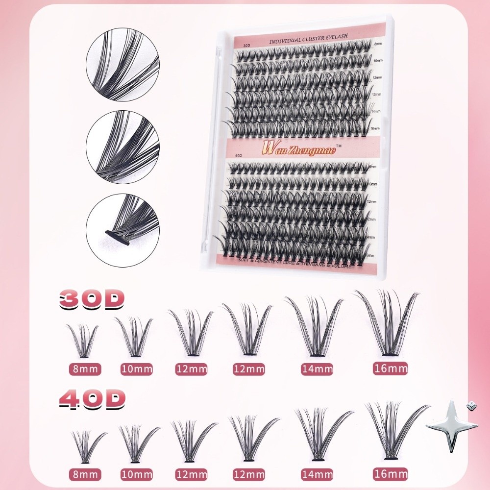 8-16mm Length False Eyelashes  - Eyelash Extension Wispy Look reseña y precio