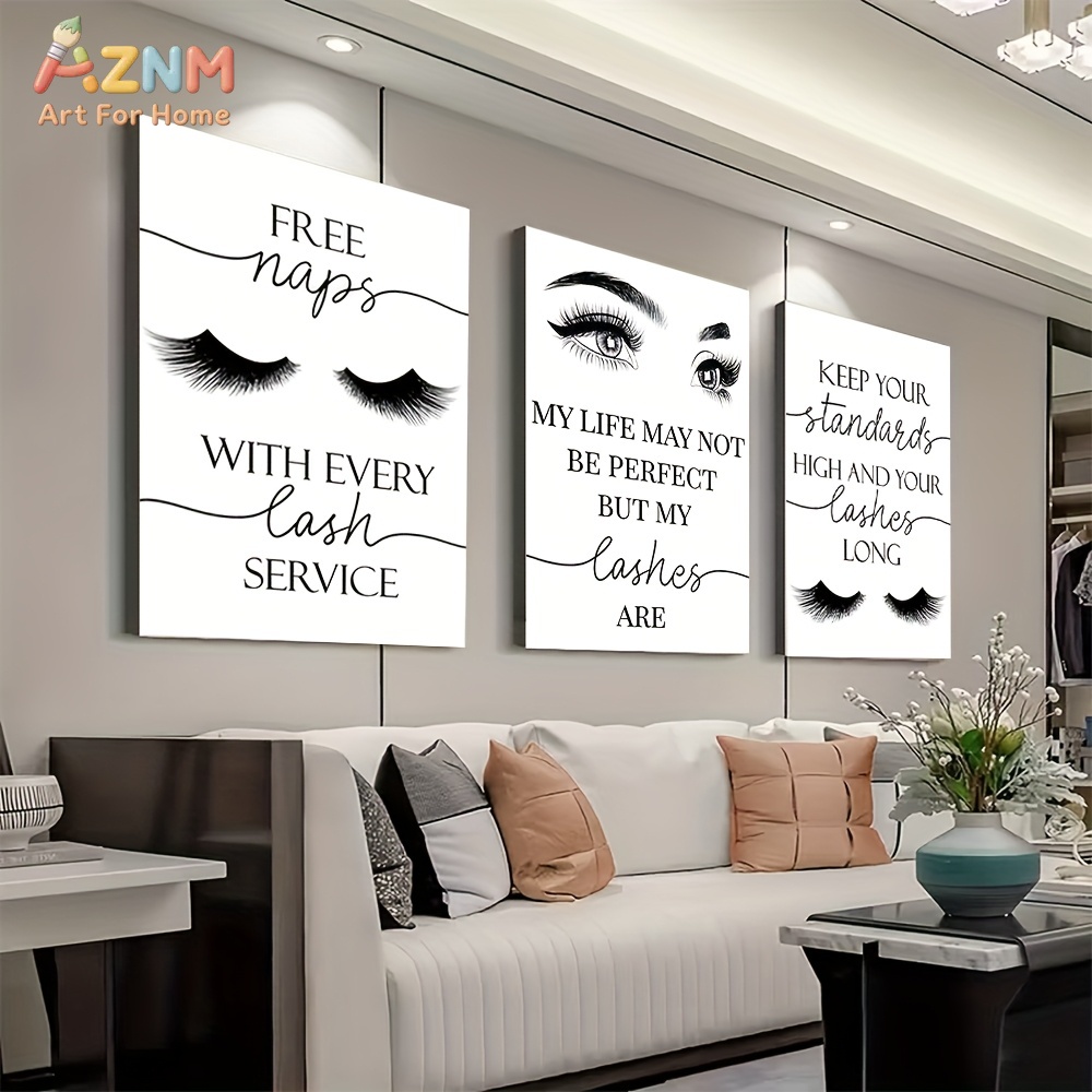 3pcs Unframed Beautiful Inspir - Eyelash Extension Quotes reseña y precio