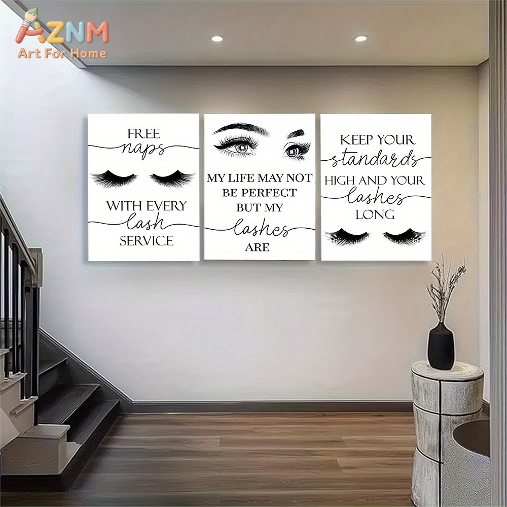3pcs Unframed Beautiful Inspir - Eyelash Extension Quotes reseña y precio
