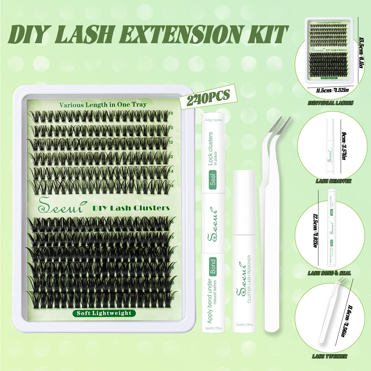 Cluster Lashes Kit Individual  - Faux Mink Lash reseña y precio