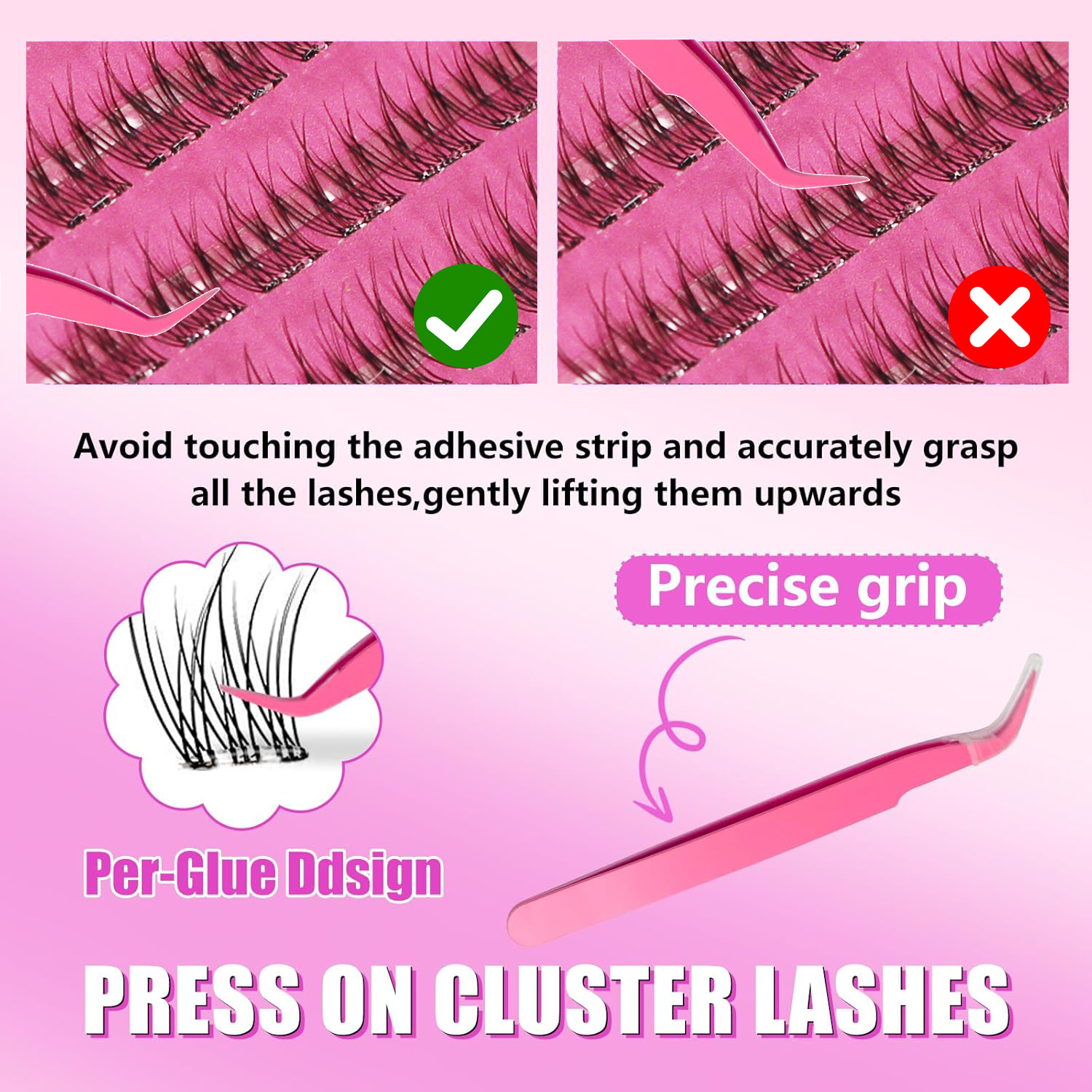 Self-Adhesive False Eyelashes  - Eyelash Extension Wispy Look reseña y precio